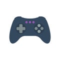 Isolated colored gamepad, game controller, joystick, console on white background. Flat design icon.