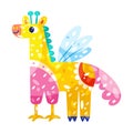 Isolated colored giraffe alebrije icon Vector