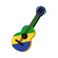 Isolated colored guitar musical instrument icon Vector Royalty Free Stock Photo