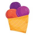 Isolated colored ice cream sketch icon Vector Royalty Free Stock Photo