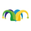 Isolated colored jester hat icon Vector