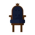 Isolated colored king chair icon Vector