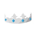 Isolated colored king or queen golden crown icon Vector