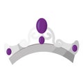 Isolated colored king or queen golden crown icon Vector