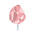 Isolated colored low poly cotton candy icon Vector