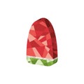 Isolated colored low poly popsicle candy icon Vector