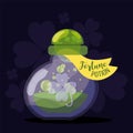 Isolated colored magical fortune potion elixir Vector