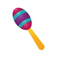 Isolated colored maraca musical instrument icon Vector