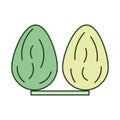 Isolated colored nut icon Flat design Vector Royalty Free Stock Photo