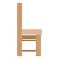 Isolated colored outdoor wooden chair icon Vector