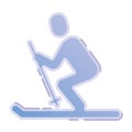Isolated colored person doing ski sport icon Vector