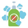 Isolated colored pesticide spray can garden icon Vector