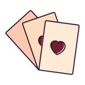 Isolated colored poker card toy icon Vector