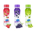 Yogurt Fruit And Berries Icon Set Royalty Free Stock Photo