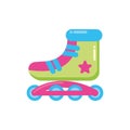 Isolated colored roller skate icon Vector