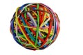 Isolated colored rubberband ball macro Royalty Free Stock Photo