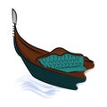 Isolated colored sketch of a venetian gondola Vector