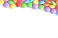 Isolated colored smarties on white background Royalty Free Stock Photo