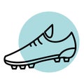 Isolated colored soccer shoe sport icon Vector