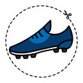 Isolated colored soccer shoe sport icon Vector