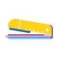 Isolated colored stapler icon School supply flat design Vector