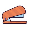 Isolated colored stapler office sketch icon Vector