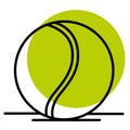 Isolated colored tennis ball sport icon Vector Royalty Free Stock Photo