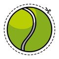 Isolated colored tennis ball sport icon Vector Royalty Free Stock Photo