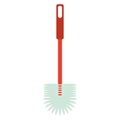 Isolated colored toilet brush cleaning icon Vector