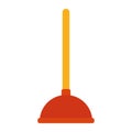 Isolated colored toilet plunger icon Vector