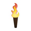 Isolated colored torch icon flat design Vector Royalty Free Stock Photo