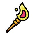 Isolated colored torch videogame icon Flat design Vector Royalty Free Stock Photo