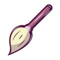 Isolated colored wooden witch broom icon Vector