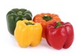 Isolated colorful bell peppers