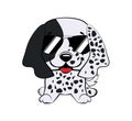 Dog puppy english setter. Isolated colorful head and face of happy labrador retriever on white background. Color flat cartoon bree
