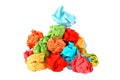 Isolated colorful paper balls Royalty Free Stock Photo