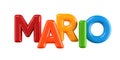 Isolated colorfull 3d Kid Name balloon font Mario