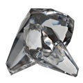 Isolated Colorless Gemstone, Crystal Transparent Beautiful Refraction and Reflection Elegant Modern 3D Rendering Abstract