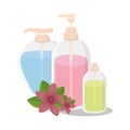 Isolated colors fragance spa vector illustration