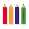 Isolated colors supplies school vector illustration