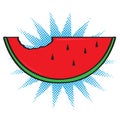 Isolated comic watermelon icon