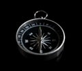 Isolated compass on black Royalty Free Stock Photo