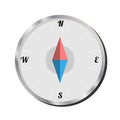 Isolated Compass on white background, Vector Illustration