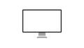 Isolated computer screen mock-up on white background Illustration. Vector image of desktop monitor.