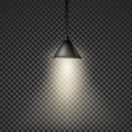 Isolated Cone Lamp. Modern office or home interior. Vector illustration