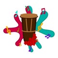 Isolated conga drum Royalty Free Stock Photo