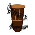 Isolated conga drum Royalty Free Stock Photo