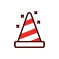 Isolated construction cone vector design