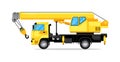 Isolated construction machinery truck auto crane