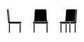 Isolated contemporary office chair vector illustration icon pictogram set